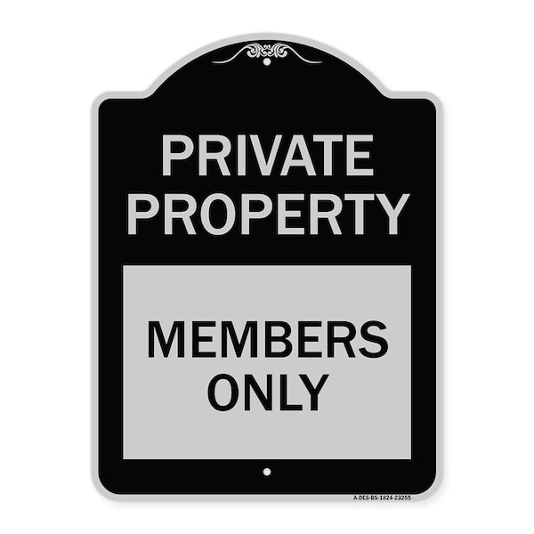 Private Parking Members Only Heavy-Gauge Aluminum Architectural Sign